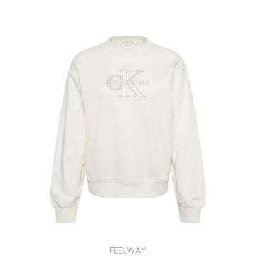 26 FW 캘빈클라인 로고 자수 크루 넥 스웨트셔츠 LV047G820GYAS TP454960689