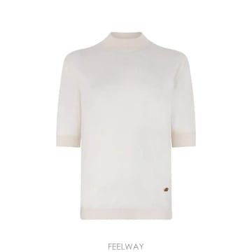 26 FW 로베르토 카발리 로고 장식 모크 넥 티셔츠 UWM609WH003 TP454959710