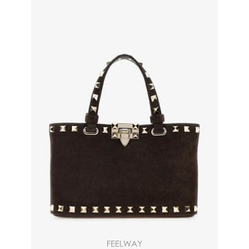26 FW 발렌티노 가라바니 락스터드 미니 스웨이드 쇼핑 백 W2P0AT0KQQ TP458198190