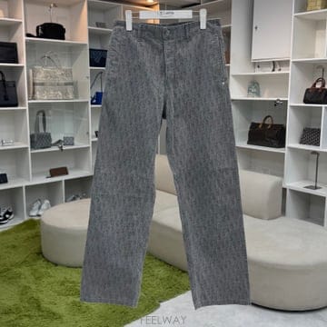 디올 오블리크 데님 팬츠