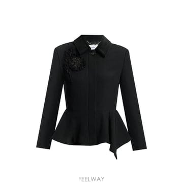 26 FW 에르뎀 embroidered peplum jacket PF26J2570311000 TP455684