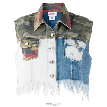 26 FW GCDS 패치워크 크롭 베스트 SS20W040074 TP458810471