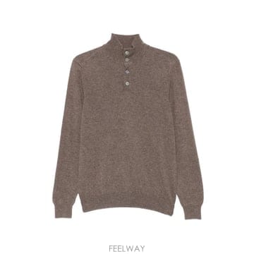 26 FW Fedeli 버튼 프런트 긴소매 폴로 셔츠 MU008168 TP458805587