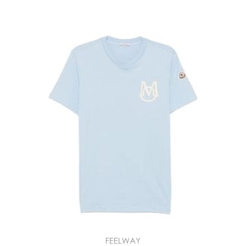 26 FW 몽클레어 모노그램 코튼 티셔츠 L20918C000398390T TP455478857
