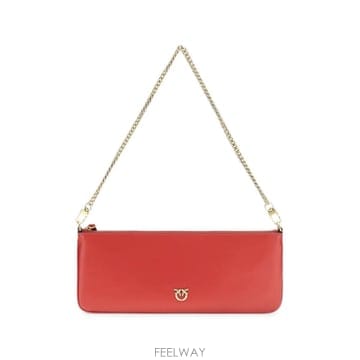 26 FW PINKO 호리즌탈 플랫 레더 숄더 백 107669A0F1R59Q TP458394641