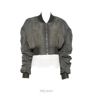 Rick Owens 26 FW �������� padded ruched sleeve bomber jacket RO02F5798NBFDH26 FW �������� padded ruched sleeve bomber jacket RO02