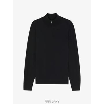 26 FW 보스 울, 실크, 캐시미어 지퍼 넥 스웨터 50565513 TP459182963