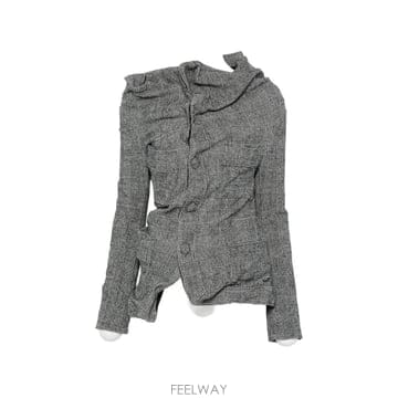 Junya Watanabe 26 FW �ؾ� ��Ÿ���� check pattern draped jacket JRJ025 TP45959956226 FW �ؾ� ��Ÿ���� check pattern draped jacket JRJ025
