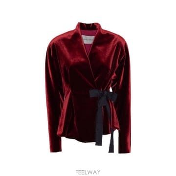 26 FW 알베르타페레티 velvet bow detail jacket A05035141 TP459599149