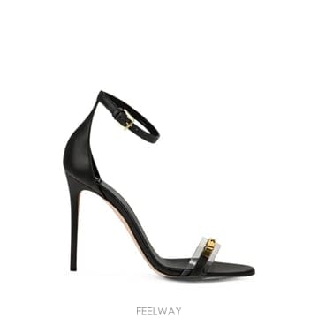 26 FW Elisabetta Franchi 로고 장식 버클 스트랩 샌들 SA89L61E2 TP4581896