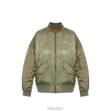 26 FW 나이키 reversible logo embroidered bomber jacket HV2812 T