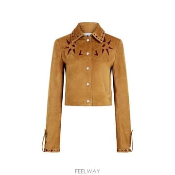 26 FW 라반 스웨이드 그래픽 디테일 재킷 26AFVE056VA0049 TP457671154