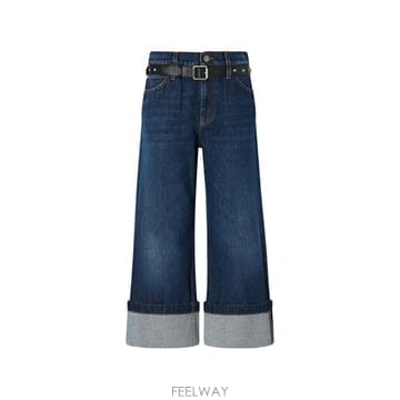 26 FW PINKO 벨트 턴업 진 107277A3HG TP455612653