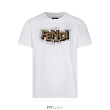 26 FW 펜디 로고 프린트 티셔츠 FY1319AW0W TP458864924
