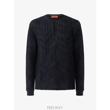 26 FW 미쏘니 긴소매 비스코스 앤 코튼 헨리 셔츠 US26W206BK01JM TP455034089