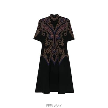 26 FW 에트로 페이즐리 패턴 모크넥 미디 드레스 WRKA0057AQ12M TP456572142