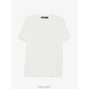26 FW 칼라거펠트 로고 프린트 크루 넥 티셔츠 755030564235 TP457785053
