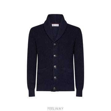 26 FW 브루넬로 쿠치넬리 솔로메오 크레스트 숄 칼라 가디건 MNI709706C2425 TP45502076