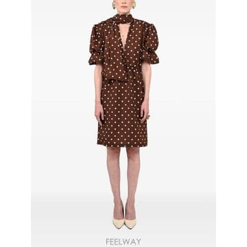 | Other Brand | 26 FW Rowen Rose ��ī ��Ʈ ���� �Ҹ� �巹�� RR453BROWNPOLKA TP45546186526 FW Rowen Rose ��ī ��Ʈ ���� �Ҹ� �巹�� RR453BROWN