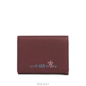 26 FW 마르니 멘딩 버건디 레더 3단 지갑 PFMO0105U2P6533 TP455592009