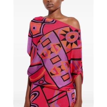 26 FW PUCCI 자카드 드레이프 탑 6HKM136H954 TP458891824
