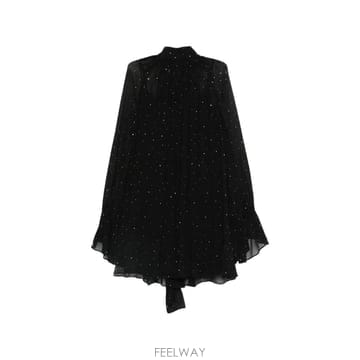 26 FW 스타우드 루 타이 미니 드레스 R26R2201EF TP455807548