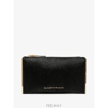 26 FW Elisabetta Franchi 헤어 레더 클러치 BS11A67E2 TP458884775