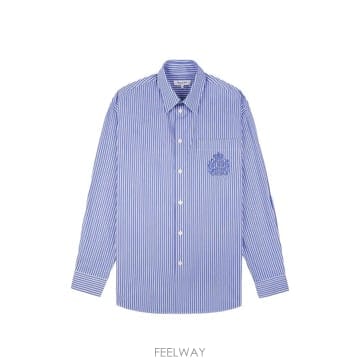 26 FW 스포티앤리치 NY 크레스트 스트라이프 셔츠 SI006712243ST02 TP458364658