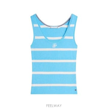 26 FW 타미힐피거 스트라이프 자수 탱크 탑 WW0WW48480 TP458363993