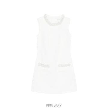 26 FW 셀프포트레이트  펄 장식 부클레 미니 드레스 AW26812SC TP458751519