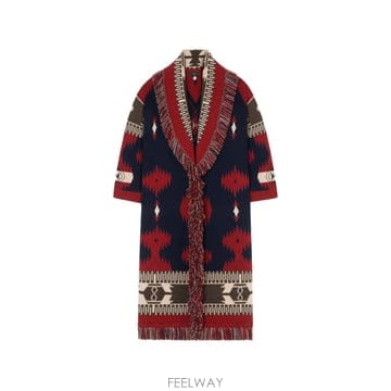 26 FW 알라누이 아이콘 자카드 프린지 코트 LWHQ003E26KNI0014625 TP457505358