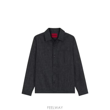 26 FW HUGO 인디고 코튼 오버사이즈 핏 데님 셔츠 50566305 TP458620772