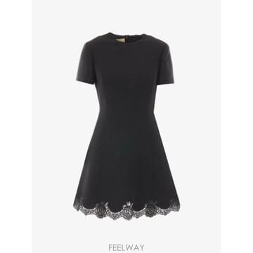 26 FW 발렌티노 가라바니 레이스 트리밍 미니 드레스 BVAL071CF TP458872643