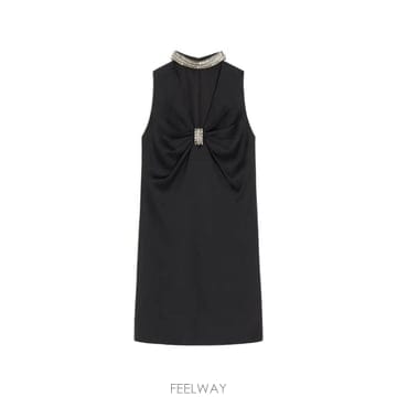 26 FW 발렌티노 가라바니 주얼 장식 러플 드레스 BVAM559VQ TP458871939