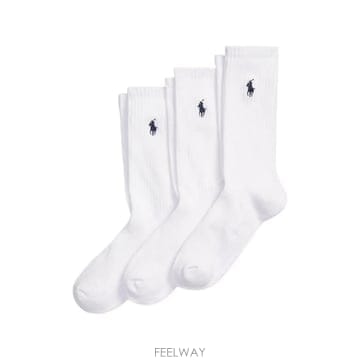 26 FW 폴로 랄프로렌 로고 자수 양말 3팩 세트 455914363001 TP454690542