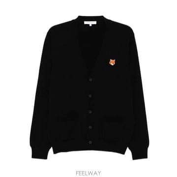 26 FW 메종 키츠네 볼드 폭스 헤드 패치 가디건 PM00501KT1181 TP455782591