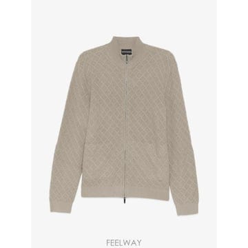 26 FW 아르마니 다이아몬드 텍스처 집업 가디건 EM007388AF29684 TP457499476