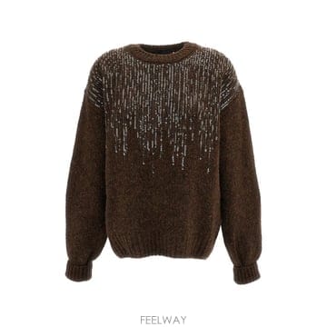 26 FW Haikure sequin embellished ribbed knit sweater HEW0713