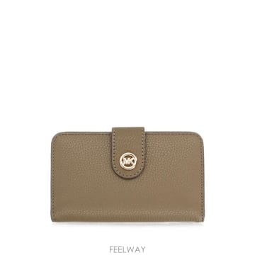 26 FW Michael Michael Kors 미디엄 로고 장식 페블 레더 지갑 32S6G17F8L TP4