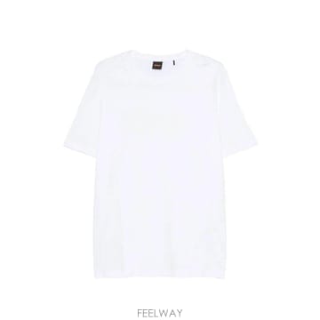 26 FW 보스 로고 프린트 크루 넥 티셔츠 50566504100 TP458742250