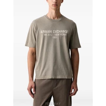 26 FW Armani Exchange 로고 프린트 크루 넥 티셔츠 XM003404AF16283 TP4575