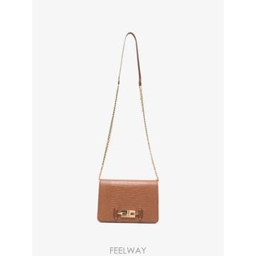 26 FW Elisabetta Franchi 리자드 이펙트 로고 장식 크로스 백 BS09A66E2 TP459