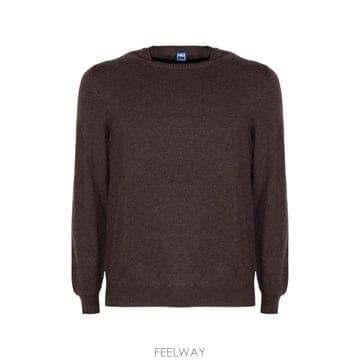 26 FW Fedeli 캐시미어 크루 넥 스웨터 MU006476FONDENTE TP459723230