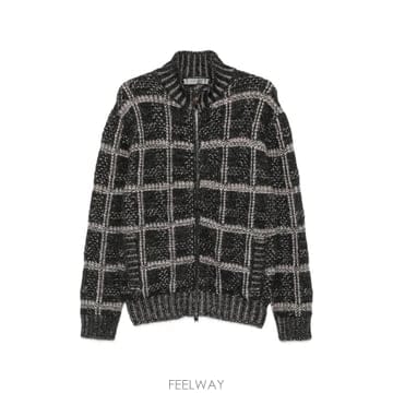 26 FW Canali 체크 패턴 집업 가디건 MK02553C1145 TP457620886