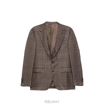 26 FW Canali 체크 패턴 싱글 브레스티드 블레이저 CF0043915286 TP454528521