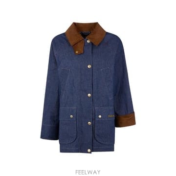 26 FW 바버 애스커 코듀로이 칼라 데님 코트 LCA0394IN71 TP458426019