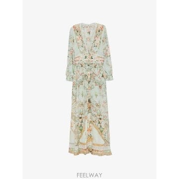 | Other Brand | 26 FW Camilla �÷η� ����Ʈ V�� �ƽ� �巹�� 00042734 TP45724347326 FW Camilla �÷η� ����Ʈ V�� �ƽ� �巹�� 00042734 T