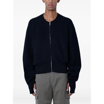 26 FW Rier ribbed knit zip up cardigan KNW81FSHFISHERMANRIBB