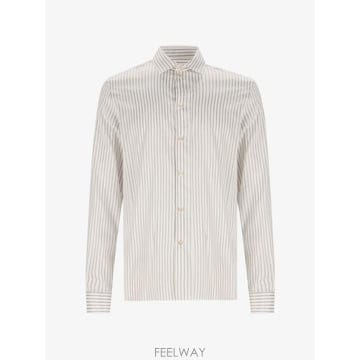 26 FW 발렌티노 가라바니 스트라이프 코튼 앤 실크 긴소매 셔츠 VABS9ABPS TP458982090