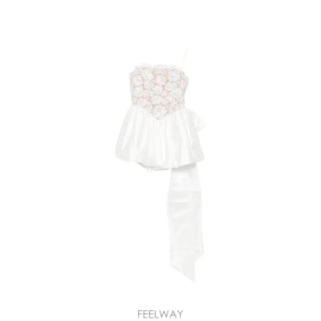 26 FW 셀프포트레이트 레이스 보디스 보우 디테일 드레스 AW26014SW TP457838088